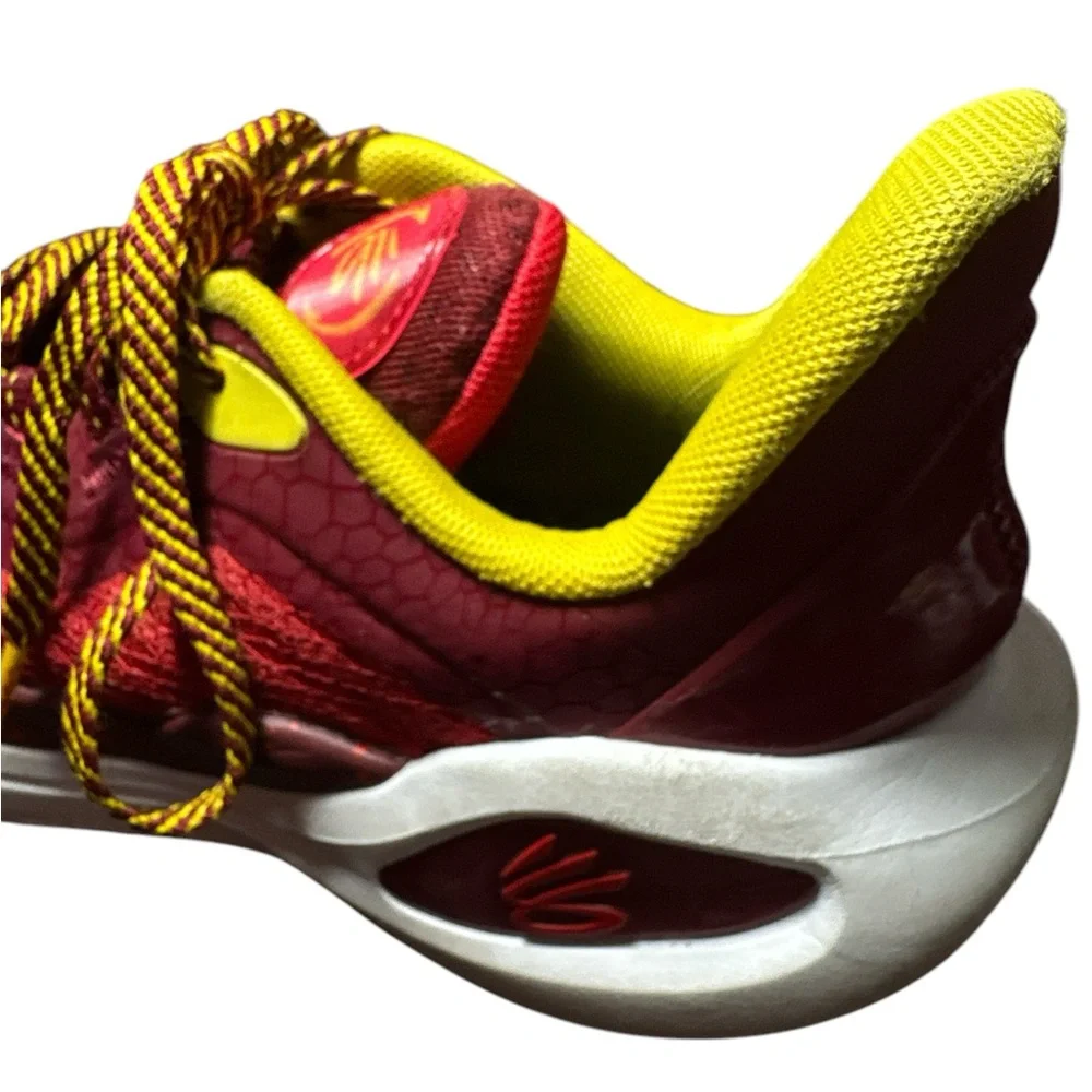 Under Armour Curry‎ Bruce Lee Fire Red Yellow Mens Basketball Shoes Size 7.5